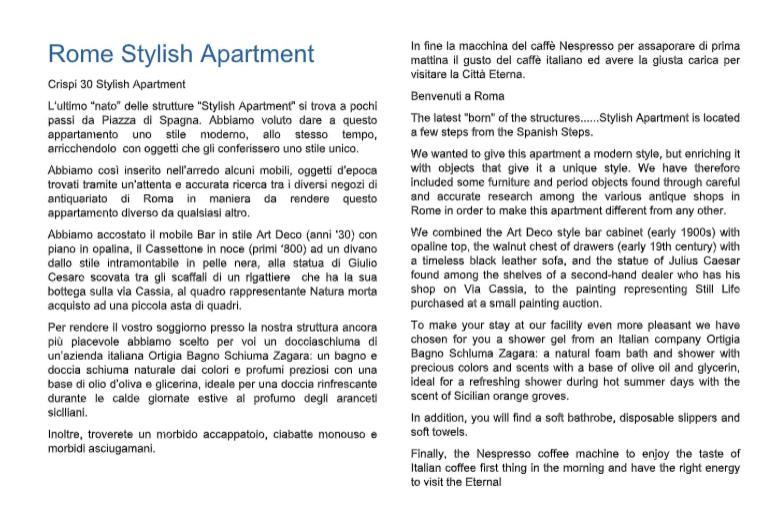Crispi 30 Stylish Apartment Rzym Zewnętrze zdjęcie